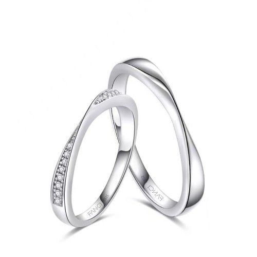 Fang qi Copper Mobius Ring for Couple A pair
