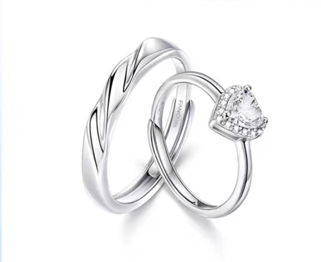 Fang qi Copper Mobius Ring for Couple Love you A pair