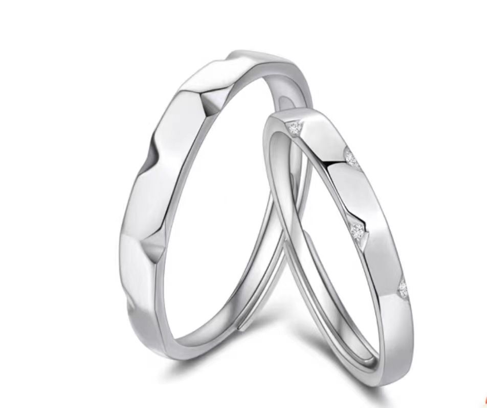 Fang qi Copper Mobius Ring for Couple Touch heart A pair