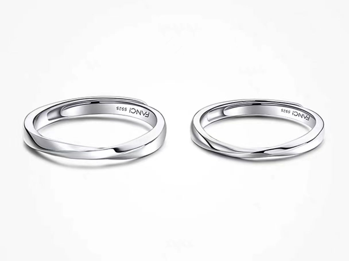Fang qi Copper Mobius Ring for Couple Love you without deadline A pair