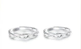 Fang qi Copper Mobius Ring for Couple Heart interweaving A pair