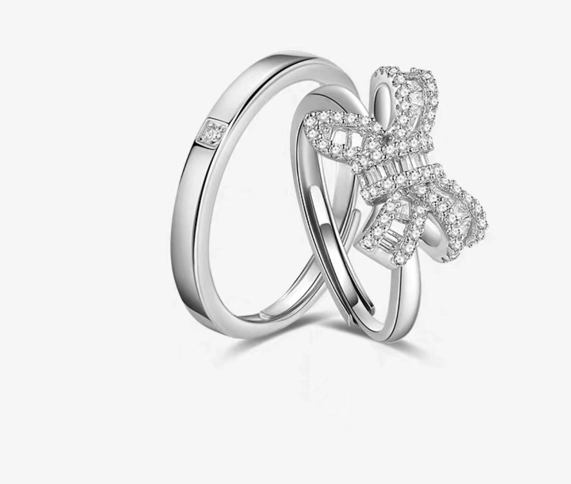 Fang qi Copper Mobius Ring for Couple Smart knot Men's