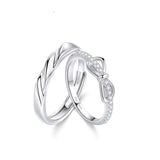Fang qi Copper Mobius Ring for Couple Shining knot Men's