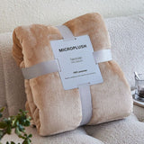 Mianyu Coral Velvet Blanket Solid Color 100X120CM Sunshine Camel 150x 200cm + cardboard ribbon