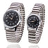 Quartz Watch Stainless Steel Elastic Band 38mm Silver black face small size