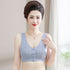 Women Cotton Front Closure Bra Gather Support Gray 46/105 [83.00 kg-90.00 kg]