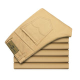 Tao Shang Pai Mens Cotton Chinos Straight Trousers Khaki 36