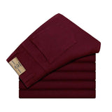 Tao Shang Pai Mens Cotton Chinos Straight Trousers Red 36
