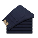 Tao Shang Pai Mens Cotton Chinos Straight Trousers Navy 32