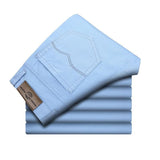 Tao Shang Pai Mens Cotton Chinos Straight Trousers Light blue 38
