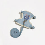 Adjustable Bear Chest Harness for Small Dogs and Cats Bear Blue M code recommended 3.00 kg-6.50 kg