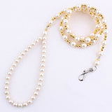 Platinum Pearl Beaded Dog Leash 120cm Platinum Pearl (120 cmx1.2)
