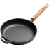 Cast Iron Frying Pan Wooden Handle 25cm 27cm