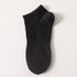 Unisex Cotton Socks Deer Moon 7A Antibacterial Boat socks-Black (5cm) All yards