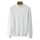 JF Men Slim Fit Half Turtleneck Fleece Lined Pullover Semi-high collar shallow flower ash [fleece-lined]] 3XL (80.00 kg-90.00 kg