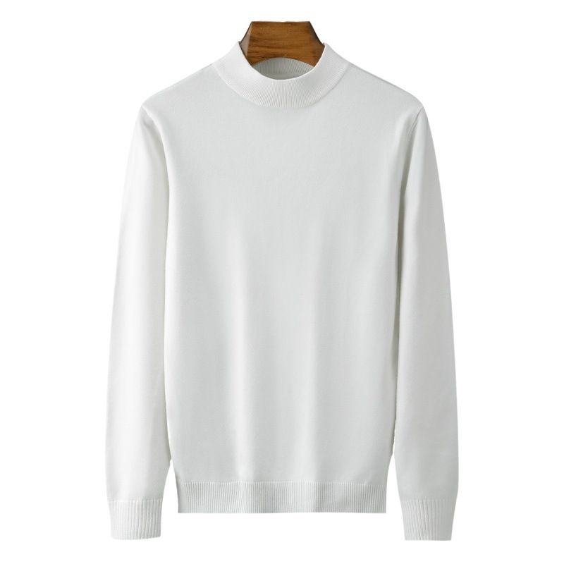 JF Men Slim Fit Half Turtleneck Fleece Lined Pullover Semi-high collar shallow flower ash [fleece-lined]] 2XL (70.00 kg-80.00 kg