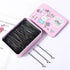 Black Alloy Side Hairpin Wave Style Women Pink Rabbit-100 straight plates
