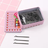 Black Alloy Side Hairpin Wave Style Women Strawberry-100 straight plates