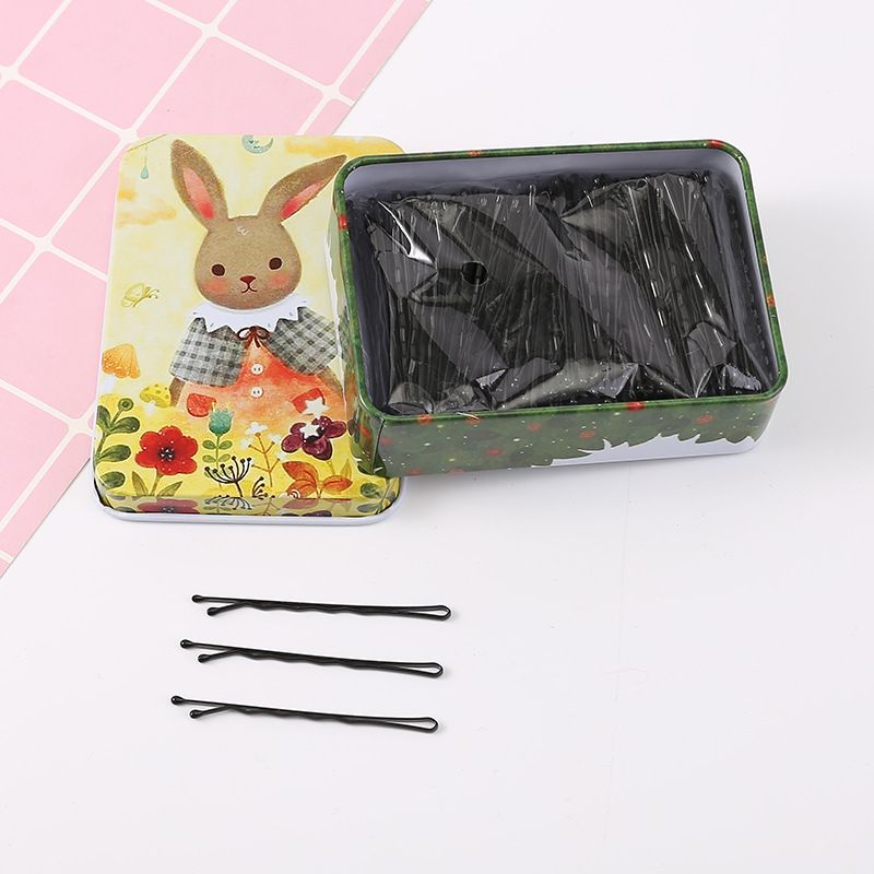 Black Alloy Side Hairpin Wave Style Women Rabbit-100 waves
