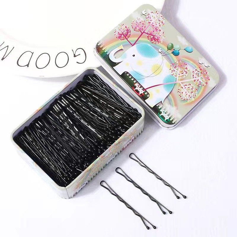 Black Alloy Side Hairpin Wave Style Women Elephant-100 waves