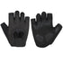 MKAS Men Women Half Finger Cycling Gloves Polyester Black Reinforcing Section 1-2042 XL