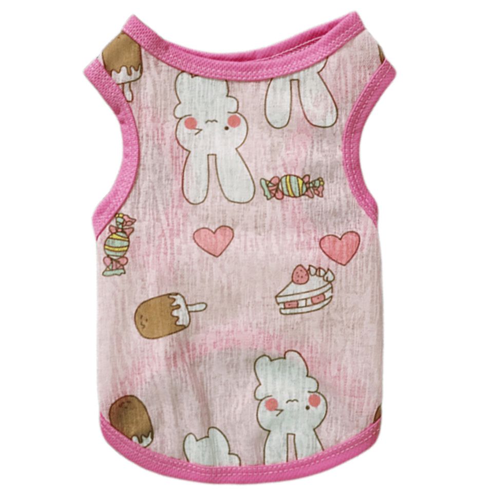 Pet Vest Polyester Summer Dog Cat Clothing Powder Rabbit 8XL