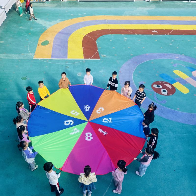 Rainbow Umbrella Cloth Toy 2.6m 8 Panels Number 8 colors (3.6 m free 20 and ocean ball)