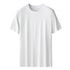 Kang Gongfang Men Modal T-Shirt Crewneck Short Sleeve Round neck-warm White 4XL (90.50kg