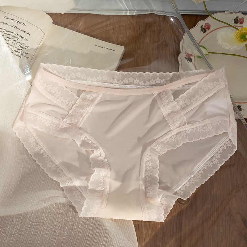 Yi Si Mi Mid Waist Ice Silk Quick Dry Breathable... Pink M (40.00 kg-50.00 kg
