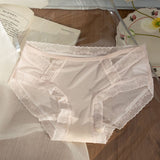 Yi Si Mi Mid Waist Ice Silk Quick Dry Breathable... Pink XL (60.00 kg-70.00 kg