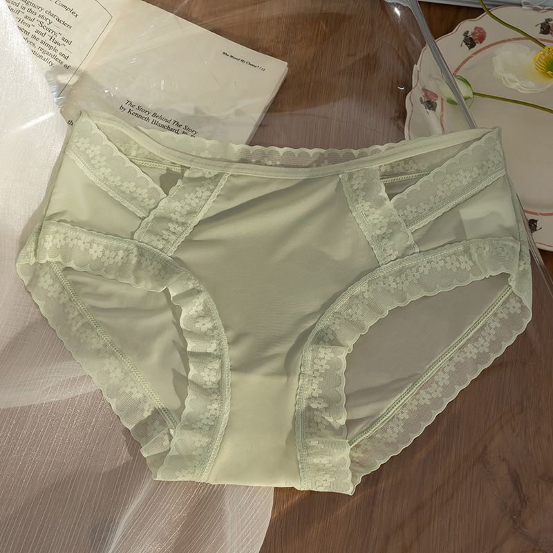 Yi Si Mi Mid Waist Ice Silk Quick Dry Breathable... Green M (40.00 kg-50.00 kg