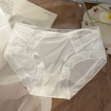 Yi Si Mi Mid Waist Ice Silk Quick Dry Breathable... White XL (60.00 kg-70.00 kg