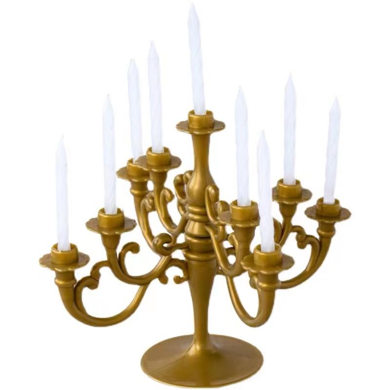 Retro Cake Candlestick Set with Candles Retro (matching candle)