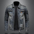 Men Denim Jacket Vintage Wash Cotton Long Sleeve Blue 3XL Size: 3XL; Height (cm): 185-190; Weight (kg): 95-105; Bust (cm): 116; Shoulder width (cm): 48; Length (cm): 74; Sleeve length (cm): 68
