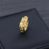 shengshu Six Syllable Mantra Rotating Ti Steel Men Ring Between gold US No. 8