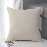 Le Su Cotton Linen Cushion Solid Color with Core 3# creamy-white 60X80-single pillowcase