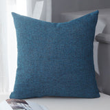 Le Su Cotton Linen Cushion Solid Color with Core 35# Indigo 60X70-Single pillowcase
