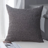 Le Su Cotton Linen Cushion Solid Color with Core 69# dark gray 50*50-single pillowcase
