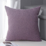 Le Su Cotton Linen Cushion Solid Color with Core 29# Taro Purple 40*40-single pillowcase