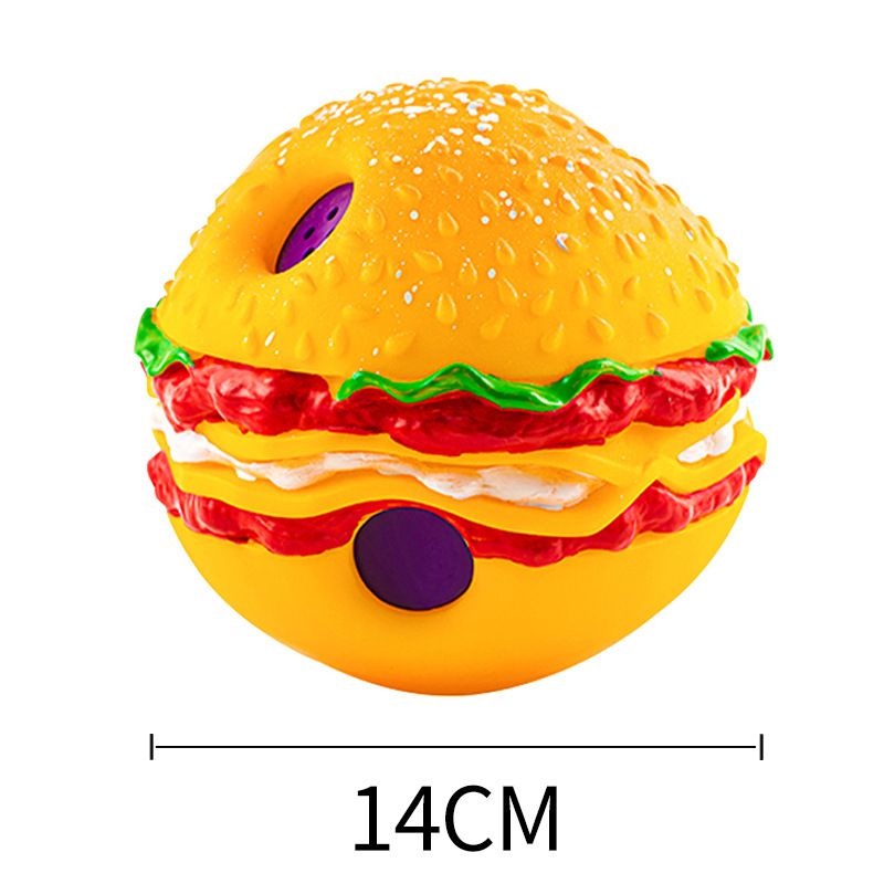 Yinuo Dog Sound Toy Ball PVC Chew Hamburger ball 14CM(opp bag)/20.00 kg-30.00 kg for dogs