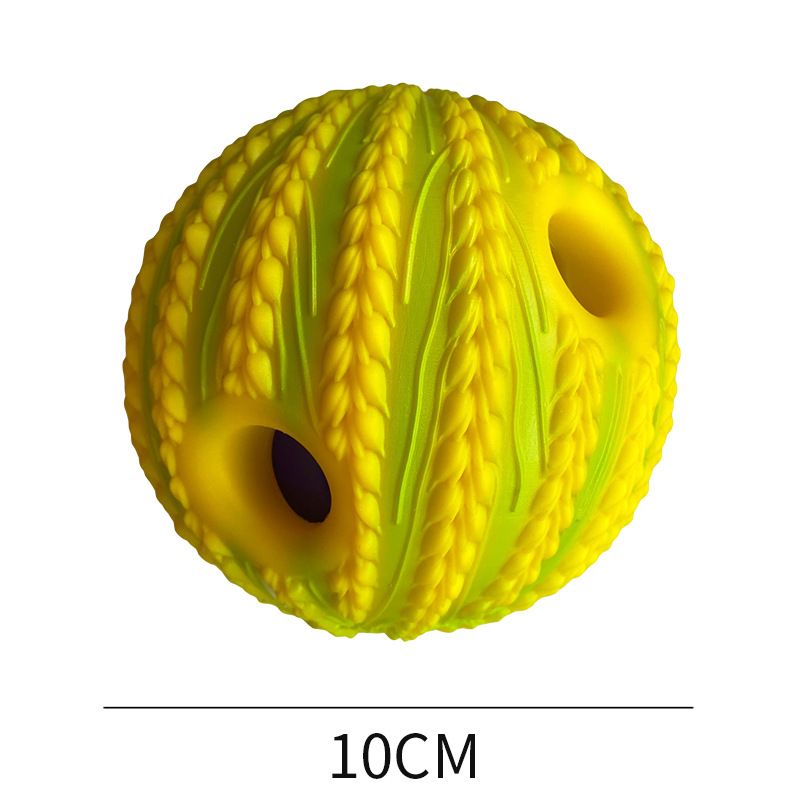 Yinuo Dog Sound Toy Ball PVC Chew Wheat ball 10CM(opp bag)/5.00 kg-10.00 kg for dogs