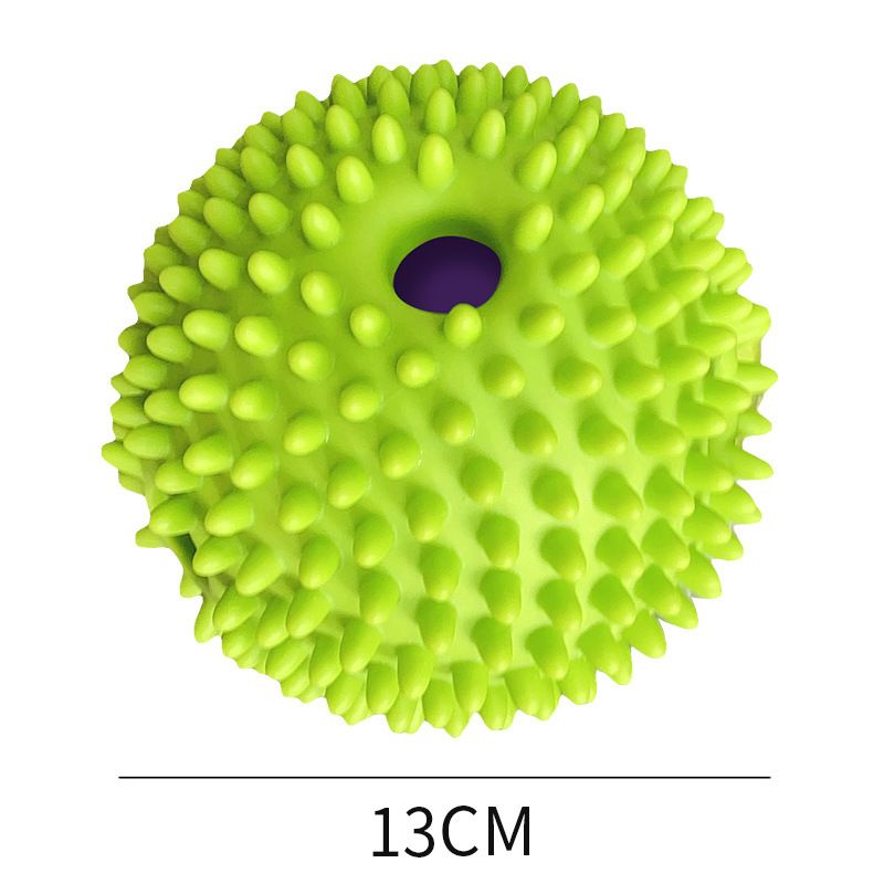 Yinuo Dog Sound Toy Ball PVC Chew Whole body stab ball green 13CM(opp bag)/5.00 kg-10.00 kg dog