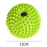 Yinuo Dog Sound Toy Ball PVC Chew Whole body stab ball green 13CM(opp bag)/5.00 kg-10.00 kg dog