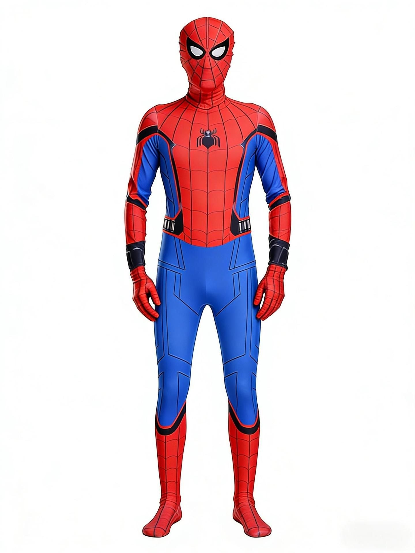 Spiderman Cosplay Costume Milk Silk One Piece Suit Hero Return + Headgear 170