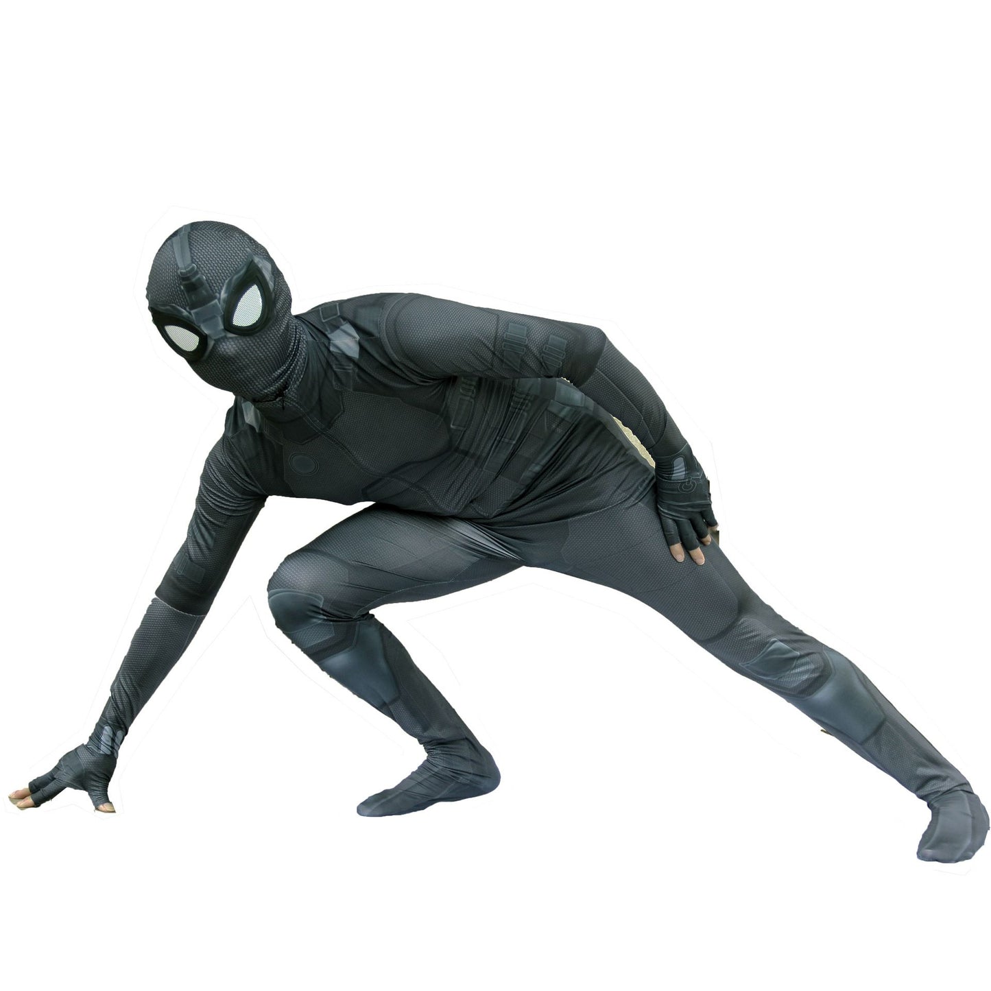 Spiderman Cosplay Costume Milk Silk One Piece Suit Stealth suit (common headgear) 190