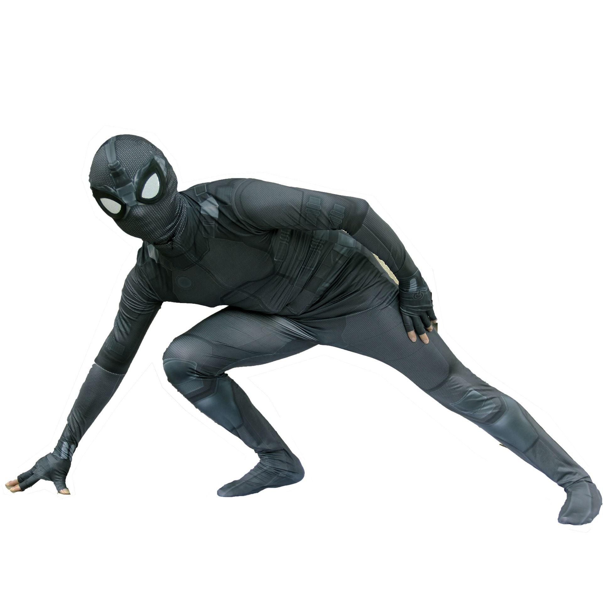Spiderman Cosplay Costume Milk Silk One Piece Suit Stealth suit (common headgear) 180