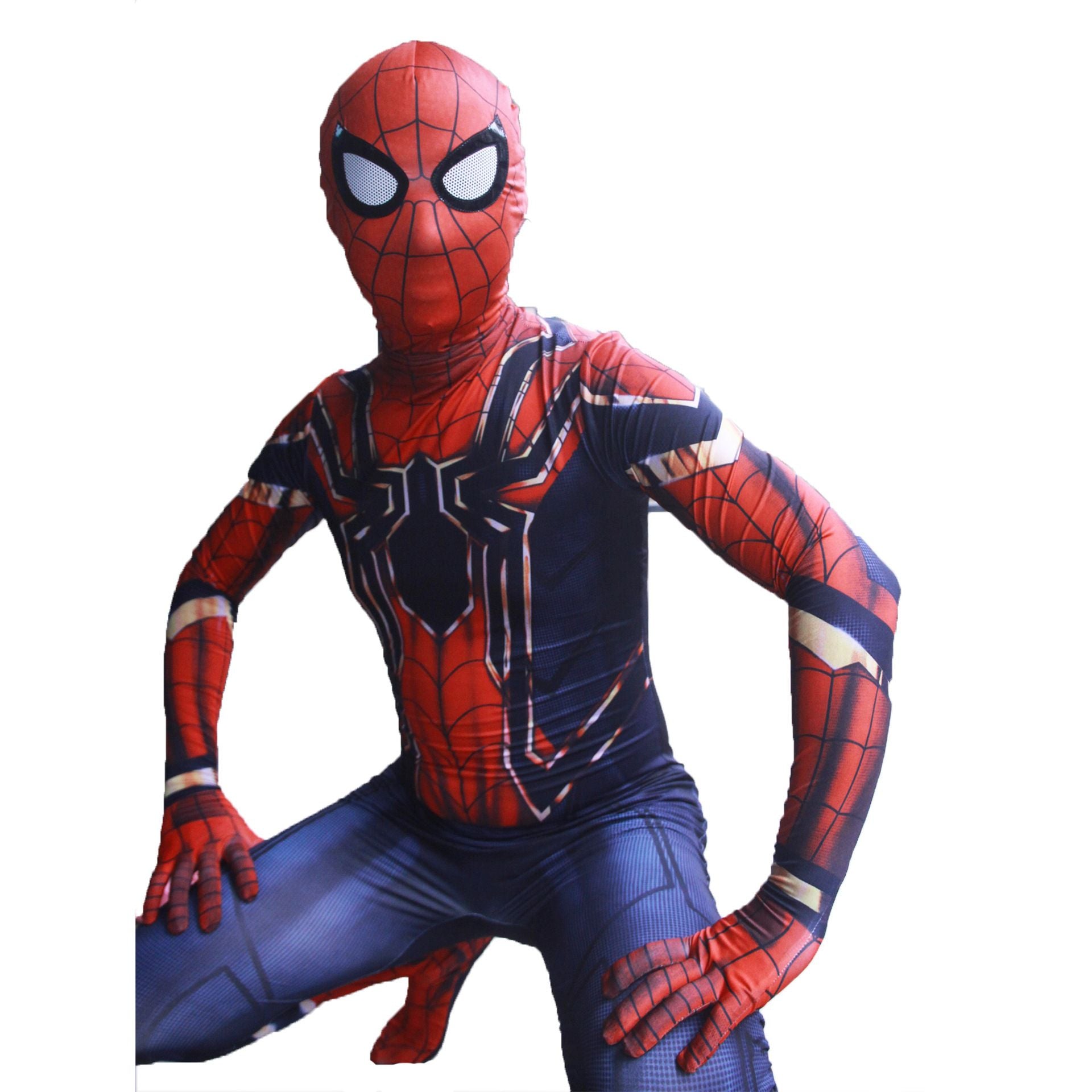 Spiderman Cosplay Costume Milk Silk One Piece Suit New New New Steel Spider + headgear 180