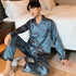 Plus Size Polyester Long Sleeve Sleepwear Trousers... 1290 Fog Blue Men&