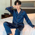 Plus Size Polyester Long Sleeve Sleepwear Trousers... 1290 dark blue Men&