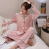 Women Winter Velvet Sleepwear Set Long Sleeve 096